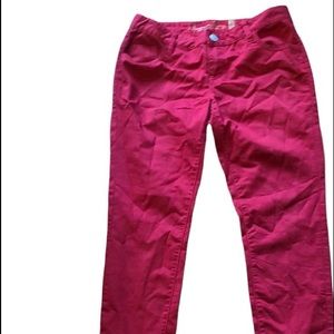 American Rag Womens Size 9R X30 Curvy Skinny Jeans Red light Weight Stretch.
